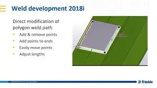 Tekla Structures 2018i New Features - Direct Modification of Single-sided Polygon Welds