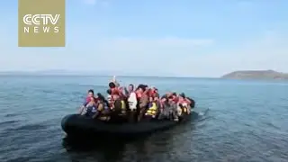 Watch: Thousands of refugees arrive at Lesvos, Greece