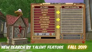 You Can Now Search For Specific Pet Talents In The Kiosk!!! - Wizard101 Fall 2019 Test Realm