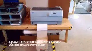 Epson DFX 9000 Dot Matrix Printer Printing With Good Print Head