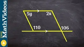 Applying same side interior and alternate interior theorems to solve for x and y
