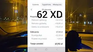TAXI UBER BOLT. Zabawa 14h za 616zł XD Szkoda jeździć? Oceń Sam.
