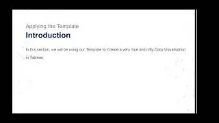 4.1. Applying the Template - Introduction