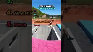 Ranking The Worst Parkour Fails ☠️💀#top5 #funny #parkour #fail