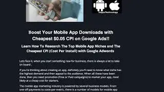 Cost Per Install Mobile Advertising with Google Adwords
