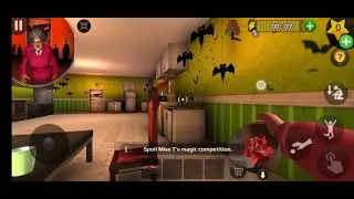 Scary teacher 3D failed gameplay 😜 Halloween update round 2 . game over scene . Gaming star
