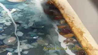 Lighting Effects in Ocean Table from Resin Wood Tables NZ