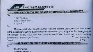 Application for the grant of character certificate English