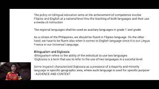 LANGUAGE PROGRAMS &mdash; UNIT III : LESSON 1 | BILINGUAL EDUCATION POLICY 