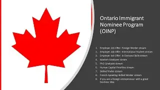 Ontario Immigrant Nominee Program (OINP)