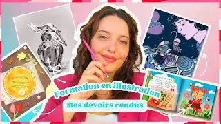 Formation en ILLUSTRATION ✏️Je vous montre tous mes devoirs rendus !