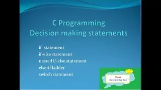 #switch statement in C programming #C decision making statements Difference between if-else & switch