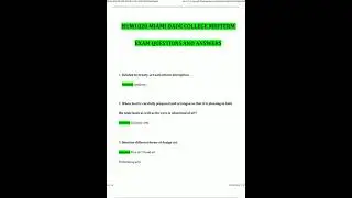 HUM1020 MIAMI DADE COLLEGE MIDTERM EXAM Actual 2025 Questions and Answers 2025  2026 Verified Answer