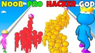 NOOB vs PRO vs HACKER vs GOD - Crowd Battle 3D