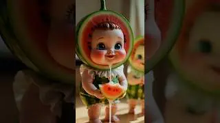 Watermelon fruits Baby | ASMR | Dancing | Learning #kidsfun #babyfruits #cute #reels #virul #video