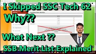 SSB Interview Merit List || What About SSC Tech 62