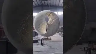 Large Sculpture on production, hollow inside with LED lights