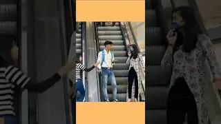 Pulling Cheeks Prank On Escalator | Epic Reaction #shorts #funny #comedy #pranks