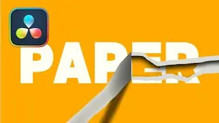 DaVinci Resolve Paper Tear Effect