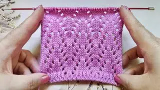 Lace Stitch Knit Pattern| Ajourmuster stricken| Punto traforato ai ferri | Punto calado a dos agujas