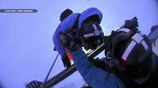 Utah DPS hoists stranded snowboarder; ski patrollers near Powder Mountain