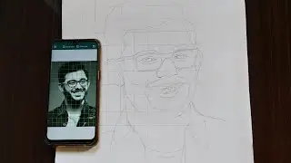 How to draw face outline using grid method