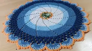 #round spiral rug with leftover scraps #easy rug #starting2026without scraps