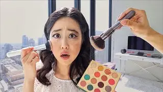 FIANCE DOES MY MAKEUP CHALLENGE!