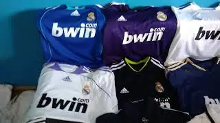 My Real Madrid jersey collection.Moja kolekcja koszulek Real Madryt.