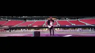 Chavis Flagg performing the national anthem for the Atlanta Falcons