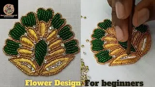 flower design for beginners Normal Needle #flowerdesign #aariworkforbeginners #aariembroidery2_0