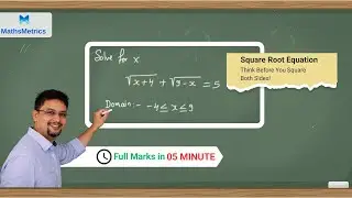 Think Before You Square Both Sides! 🧠 #algebra #class10 #maths #cbse