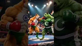 🇮🇳 India VS 🇵🇰 Pakistan Big Fight Between Dogs #ai #india #pakistan