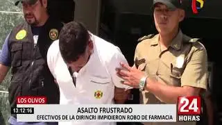 Los Olivos: efectivos de la DIRINCRI detienen a tres delincuentes robando farmacia