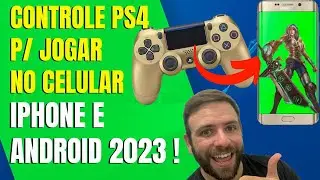 COMO CONECTAR CONTROLE DE PS4 NO CELULAR IPHONE E ANDROID | 2023