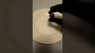 Dice on a plate.