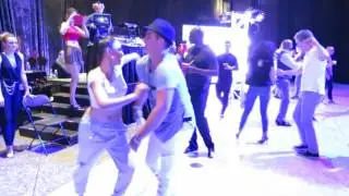 Victor (Mtl) & Scarlet (Vancouver) (Salsa Social) at the Montreal Salsa Convention on May 22nd 2016