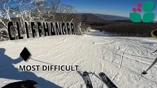 Skiing CLIFFHANGER RUN ◆ 4K | Wintergreen Resort