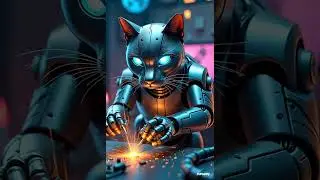 Look at this cat robot repairing things