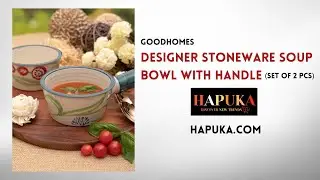 Goodhomes Designer Stoneware Soup Bowl with Handle available at Hapuka.com