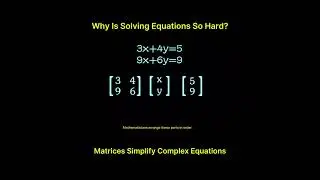 What Is a Matrix? The Smart Way to Solve Equations #mathematics #shorts