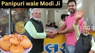 Narendra Modi's lookalike is selling Most Hygienic Panipuri in Gujarat | Indian Street Food