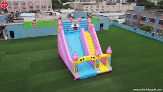Ch&acirc;teau gonflable toboggan gonflable g&eacute;ant ext&eacute;rieur Tom et Jerry pour enfants T8-638