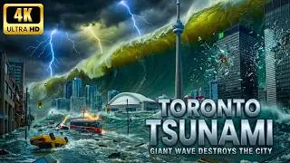 TORONTO TSUNAMI (Super Realistic) | Giant Wave Destroys the City (AI FICTIONAL)