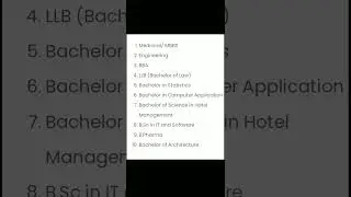 Top ten courses after 12th..#education#shorts#shortsfeed#mbbs.