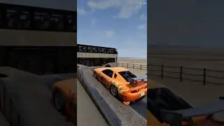 Hitting a bus at high-speed Supra   [ BeamNG Drive ]  #beamngshorts #shortvideo #shorts