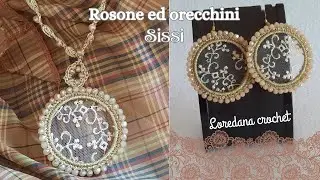 🌸COLLANA O ROSONE SISSI O MODULO PER ORECCHINI🌸GIOIELLO TESSILE🌸FILATO SANBEST ALIEXPRESS
