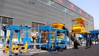Fully Automatic Block Forming Machine Production Line#cement #block #machine #machinery #factory