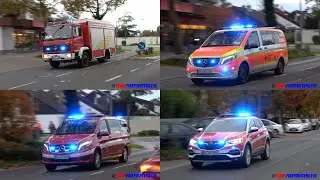 [Kleinflugzeug abgestürzt?]  Einsatzfahrten FF + Rettungsdienst + Gefahrenabwehr Kreis Groß Gerau