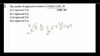 The number of sigma and pi-bonds in 1-butene 3-yne are